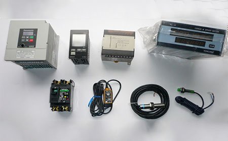 Inverter, temperature control meter, bag length meter, PLC, sensor